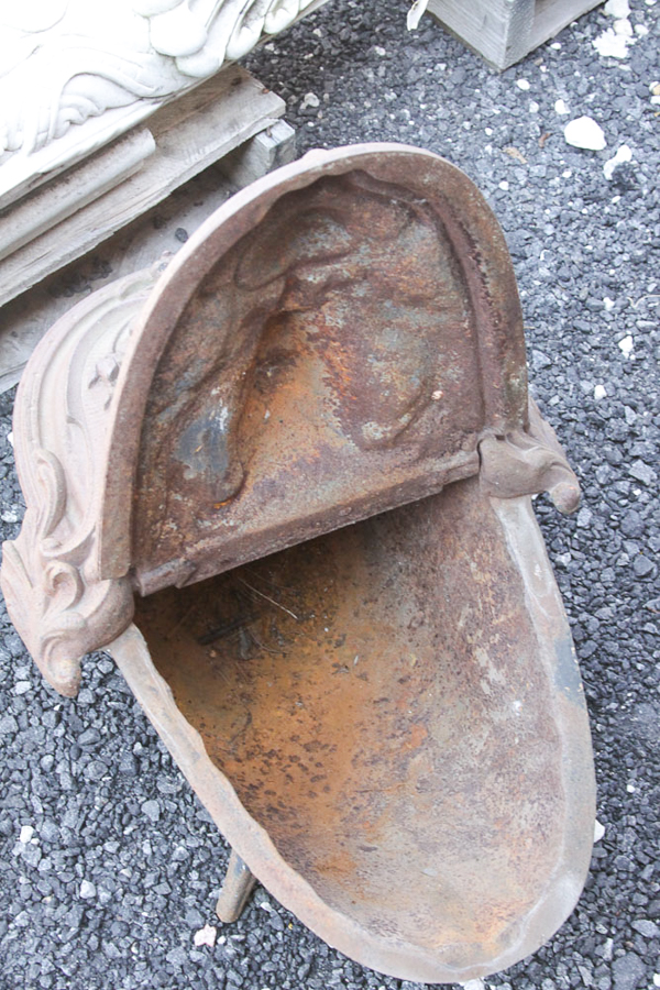 Antique Cast Iron Coal Scuttle