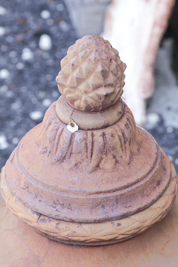 Pair of Cast Iron Urns