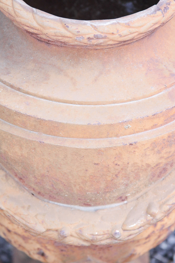 Pair of Cast Iron Urns