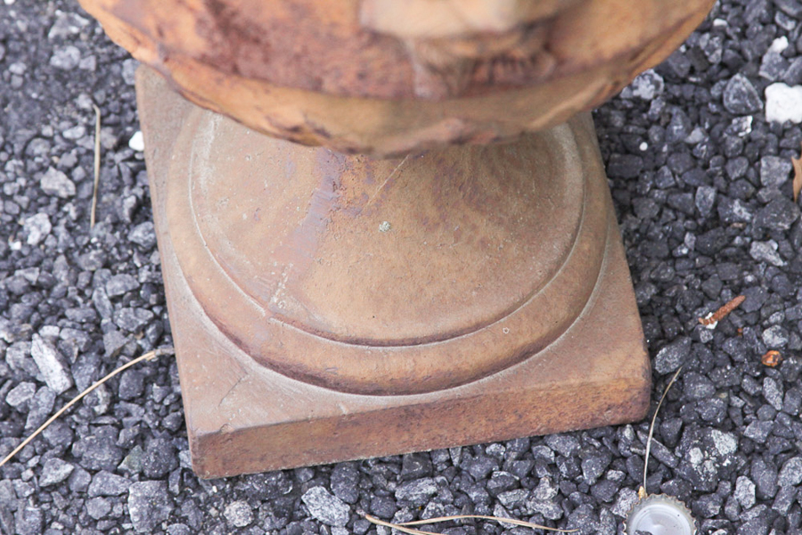 Pair of Cast Iron Urns