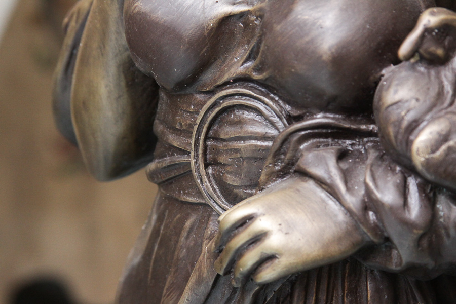 Bronze Sculpture After E. Tassel "Beauty with Birds"