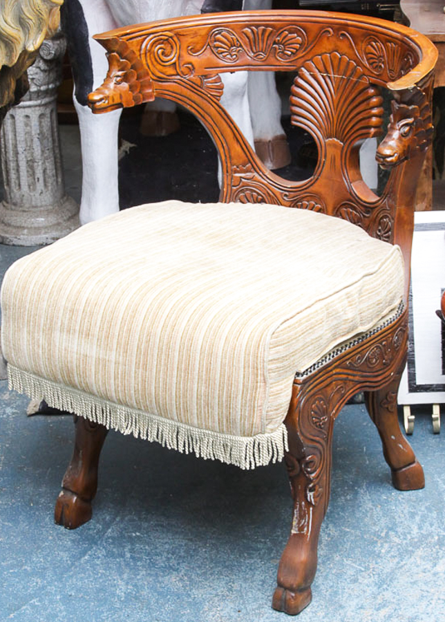 Pair of Ornate Barrel-Back Armcharis