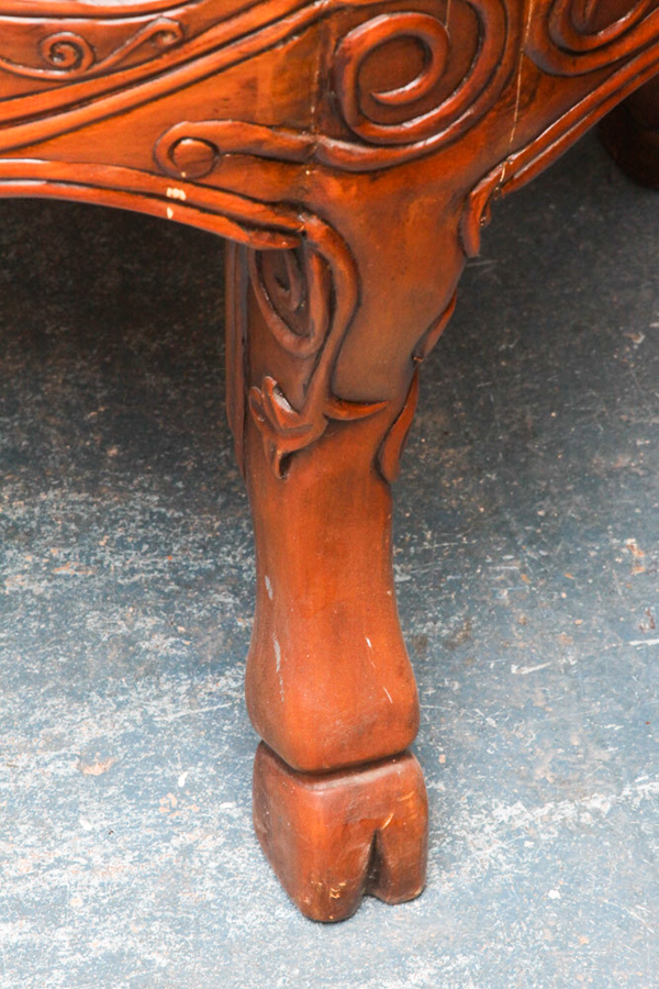 Pair of Ornate Barrel-Back Armcharis