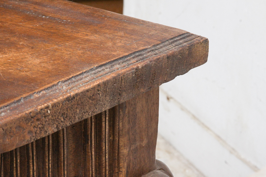 Carved Elephant Leg Coffee Table