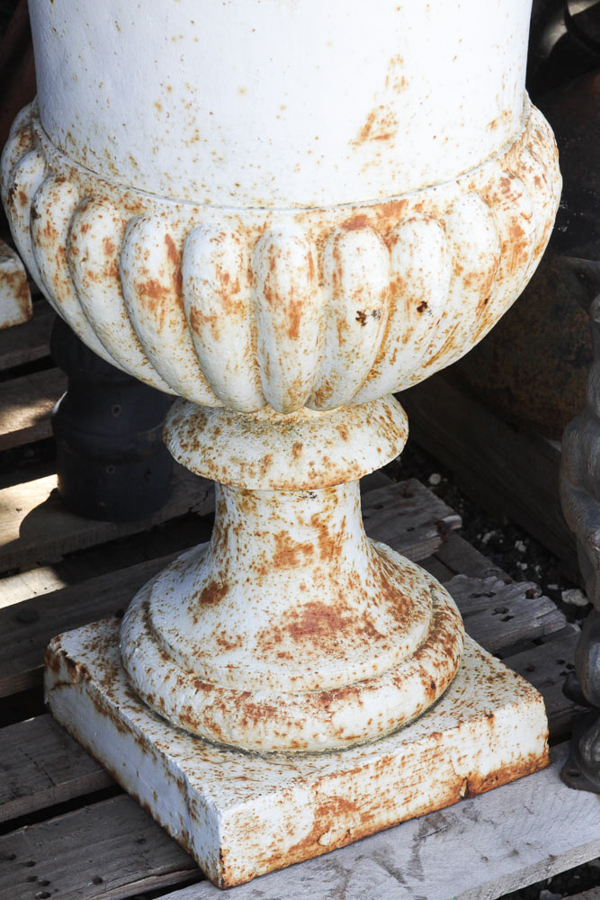 Pair of White Urn Planters