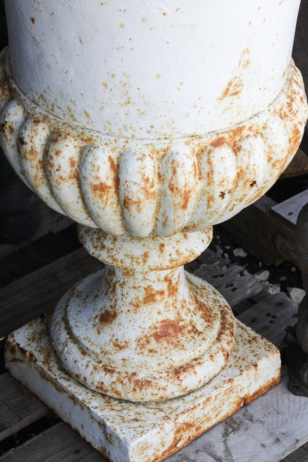 Pair of White Urn Planters