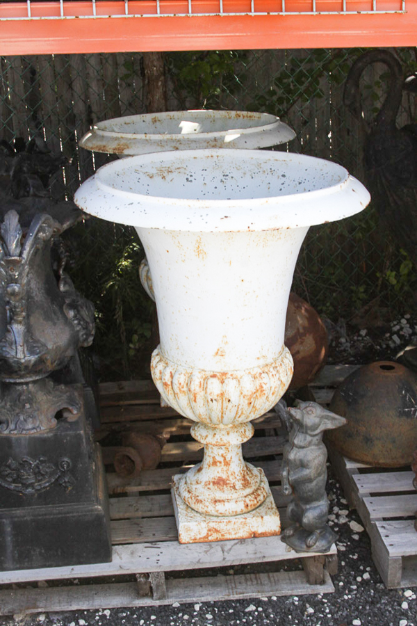 Pair of White Urn Planters