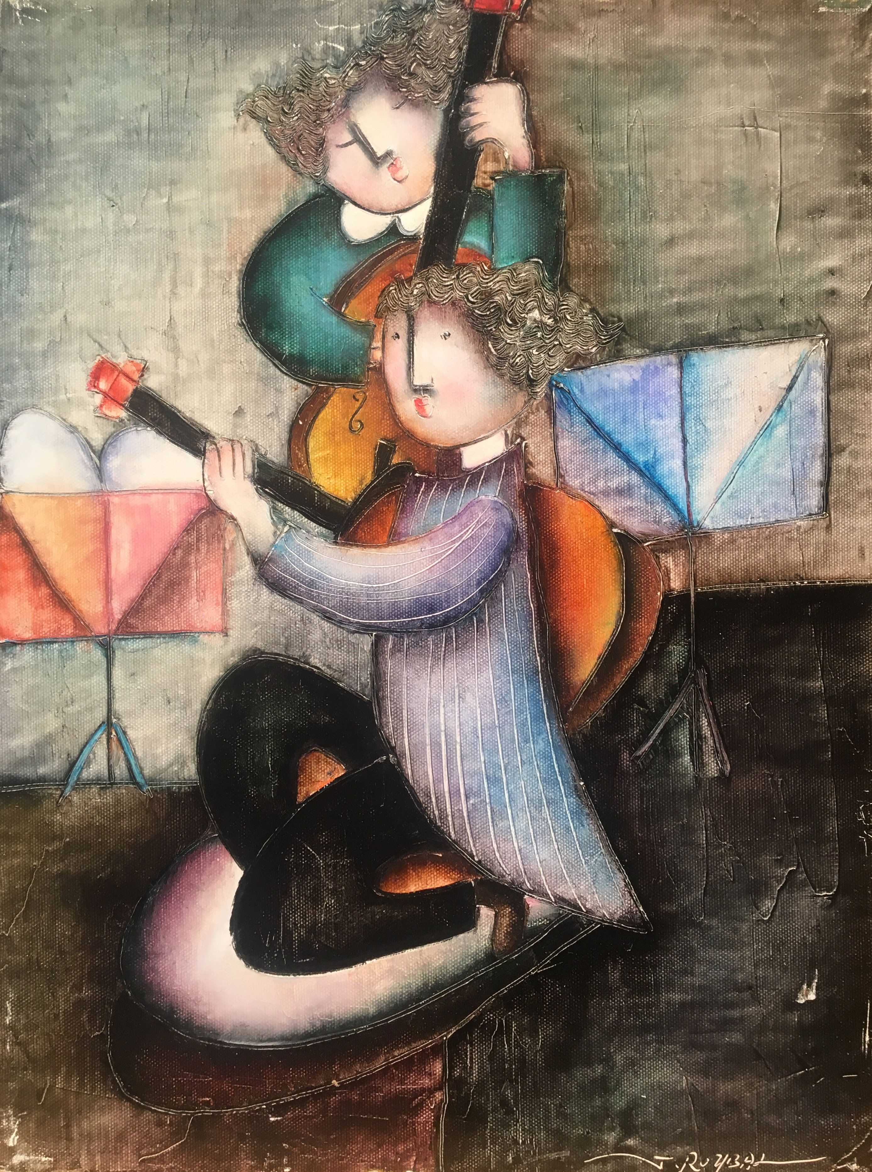 String Musicians by Joyce Roybal, 1990s