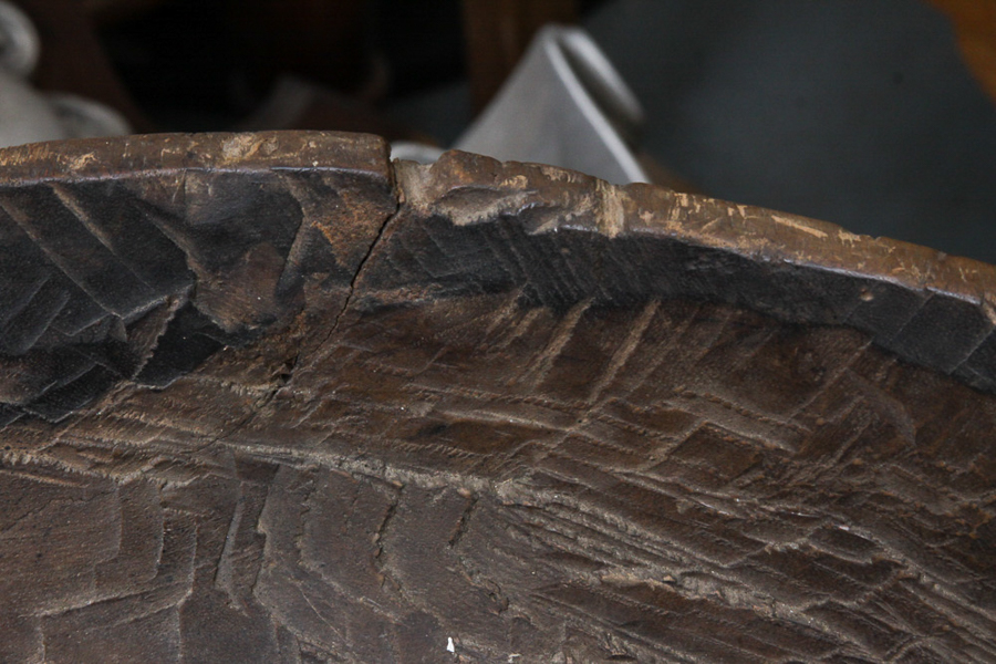 Hand Carved Wooden Baptismal Font