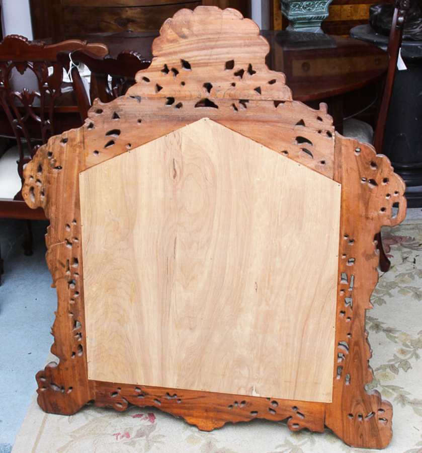 Large Ornate Teak Mirror