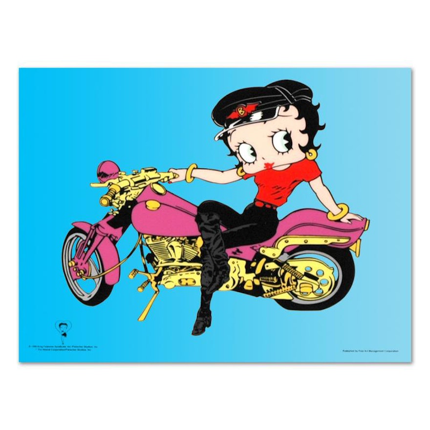 Limited Edition Sericel "Betty Boop on Motorcycle"