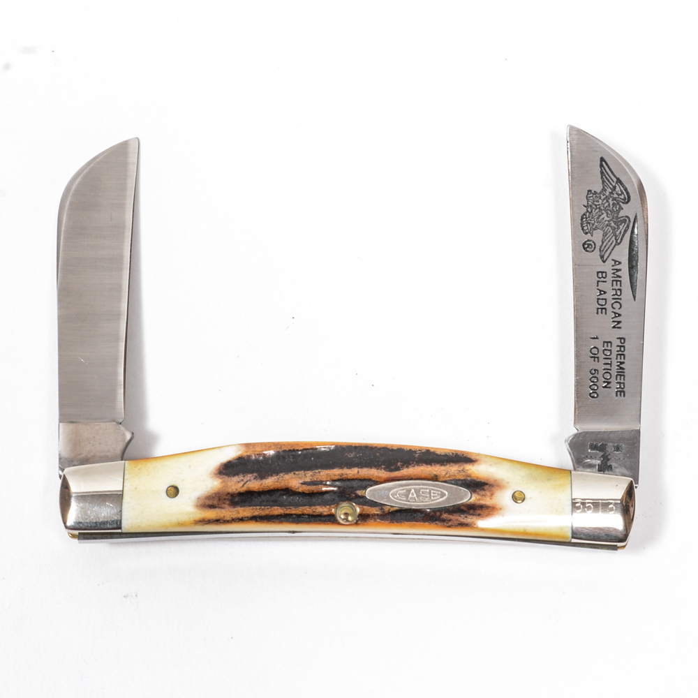 Case XX American Blade Premiere Edition Pocket Knife with Stag Handle
