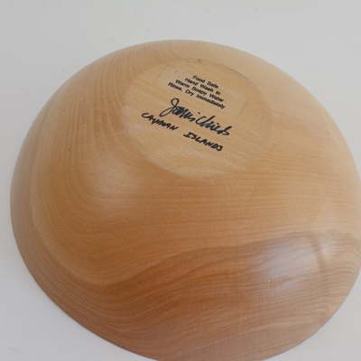 Janis Childs Painted Wood Bowl