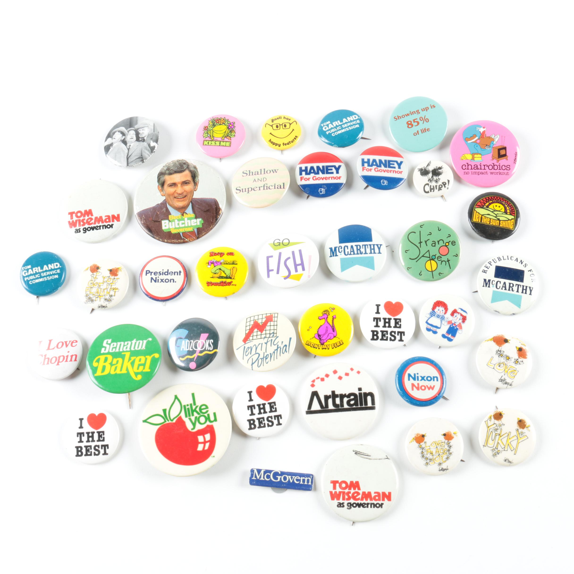 Vintage Pinback Buttons