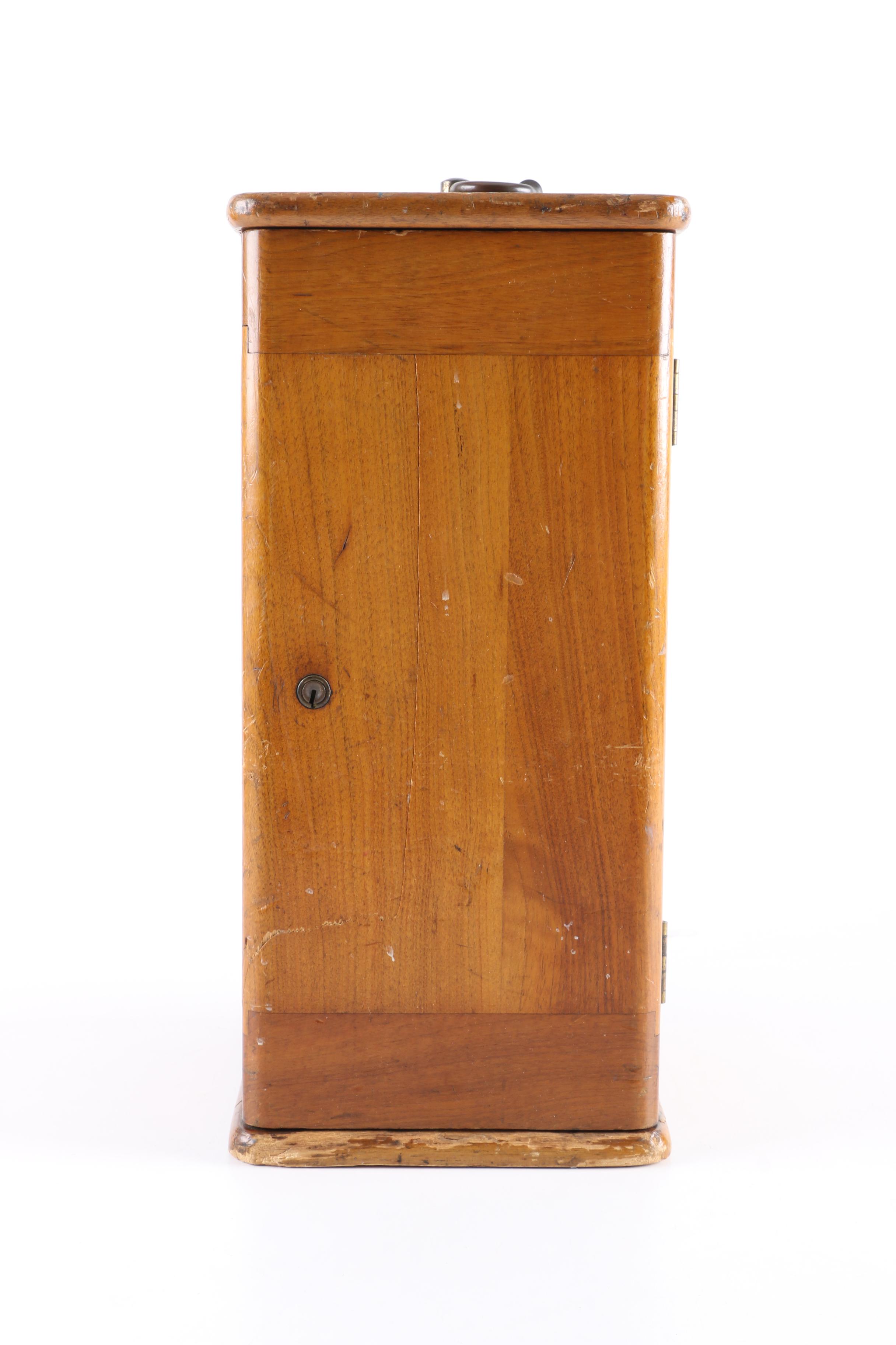 Vintage Wooden Microscope Case