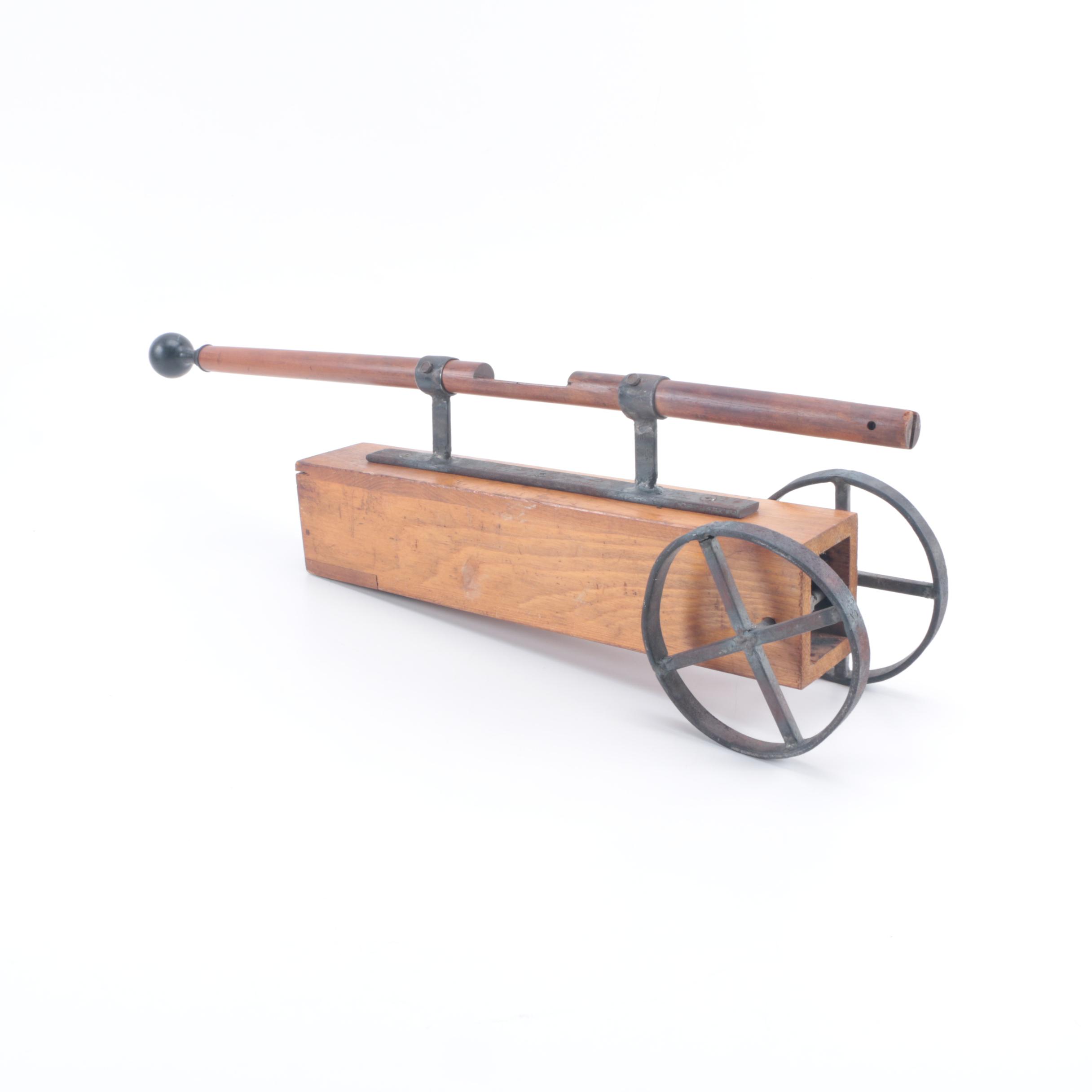Handmade Two-Wheeled Toy with Reclaimed Wooden Organ Pipe