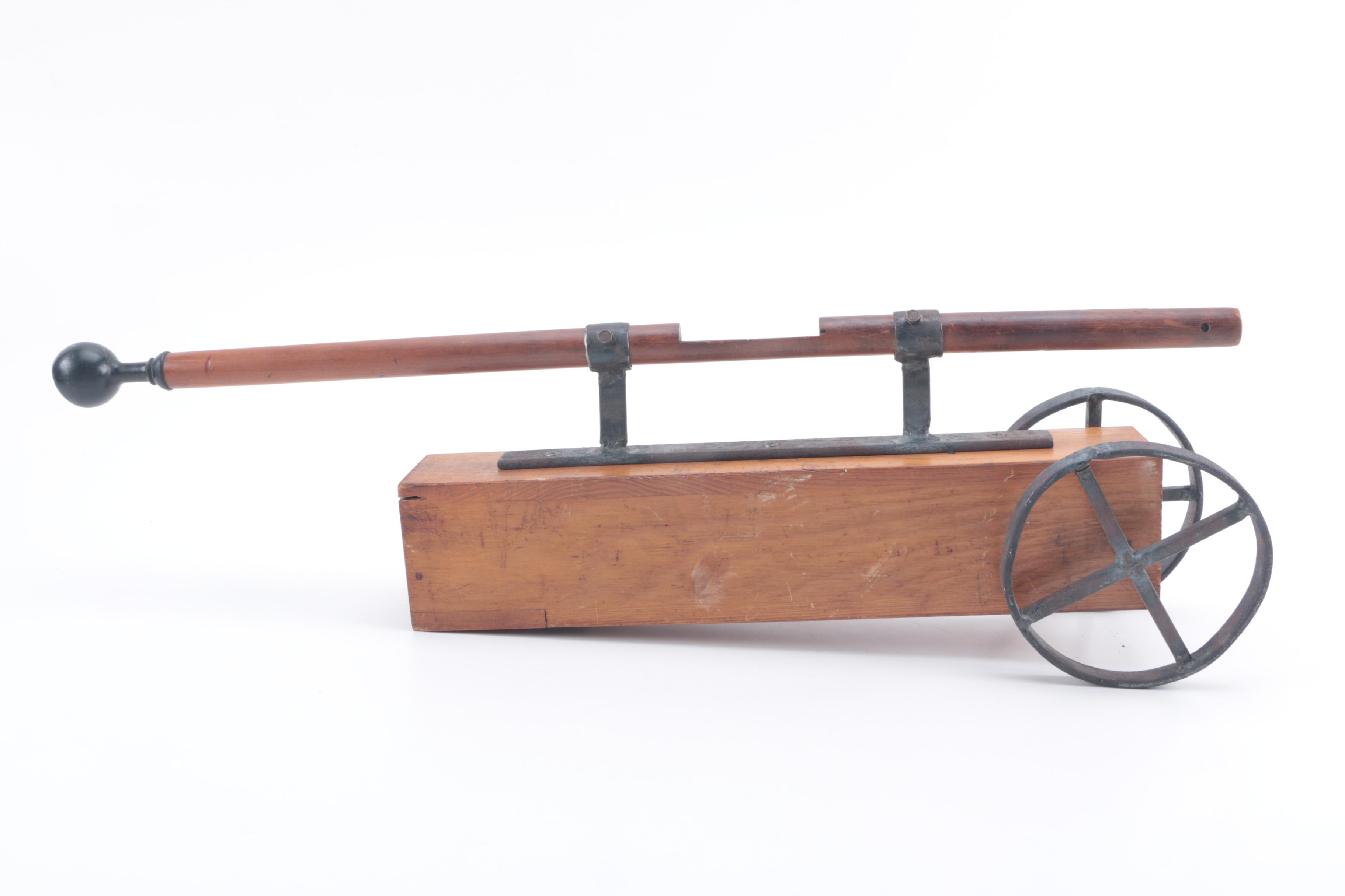 Handmade Two-Wheeled Toy with Reclaimed Wooden Organ Pipe