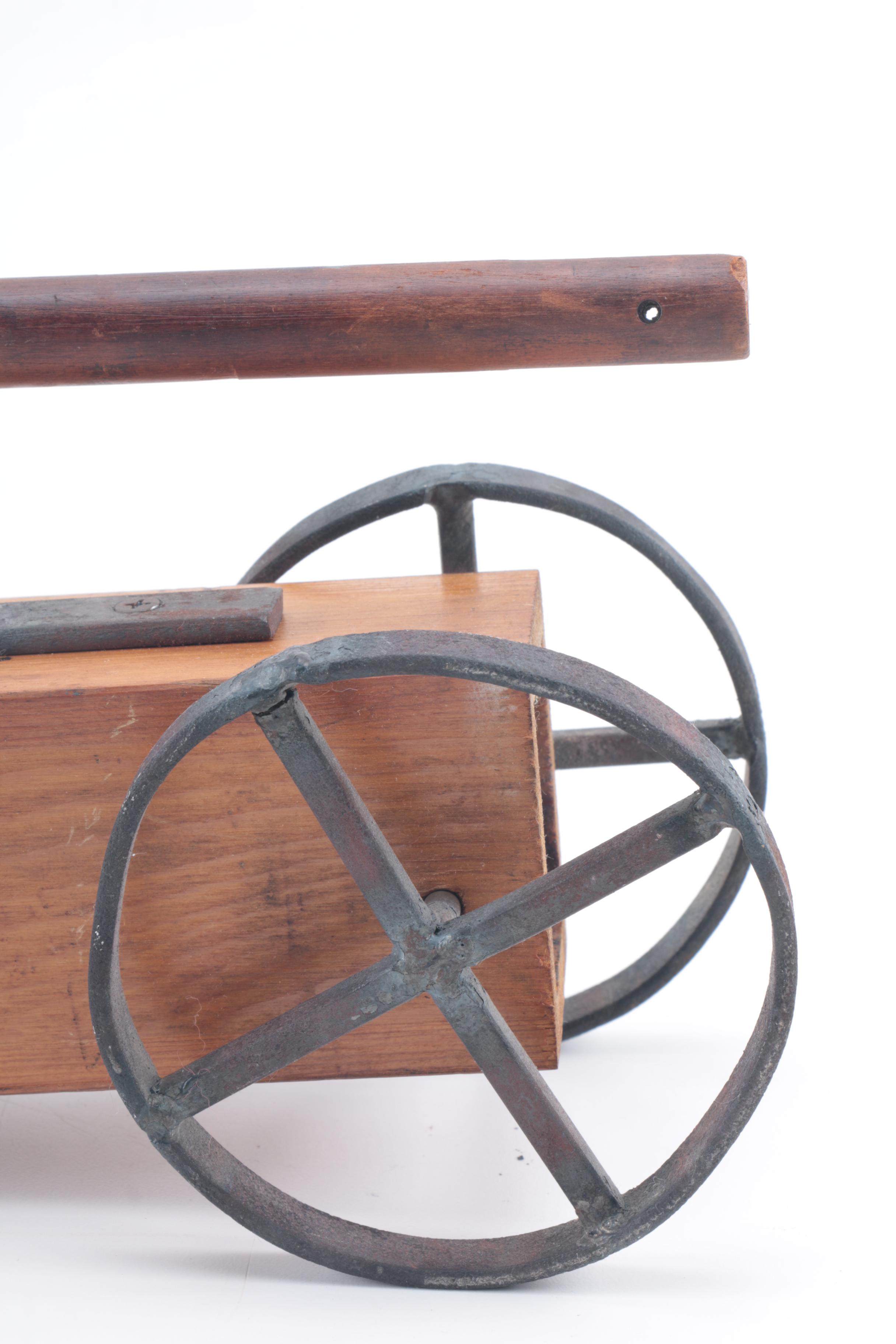 Handmade Two-Wheeled Toy with Reclaimed Wooden Organ Pipe