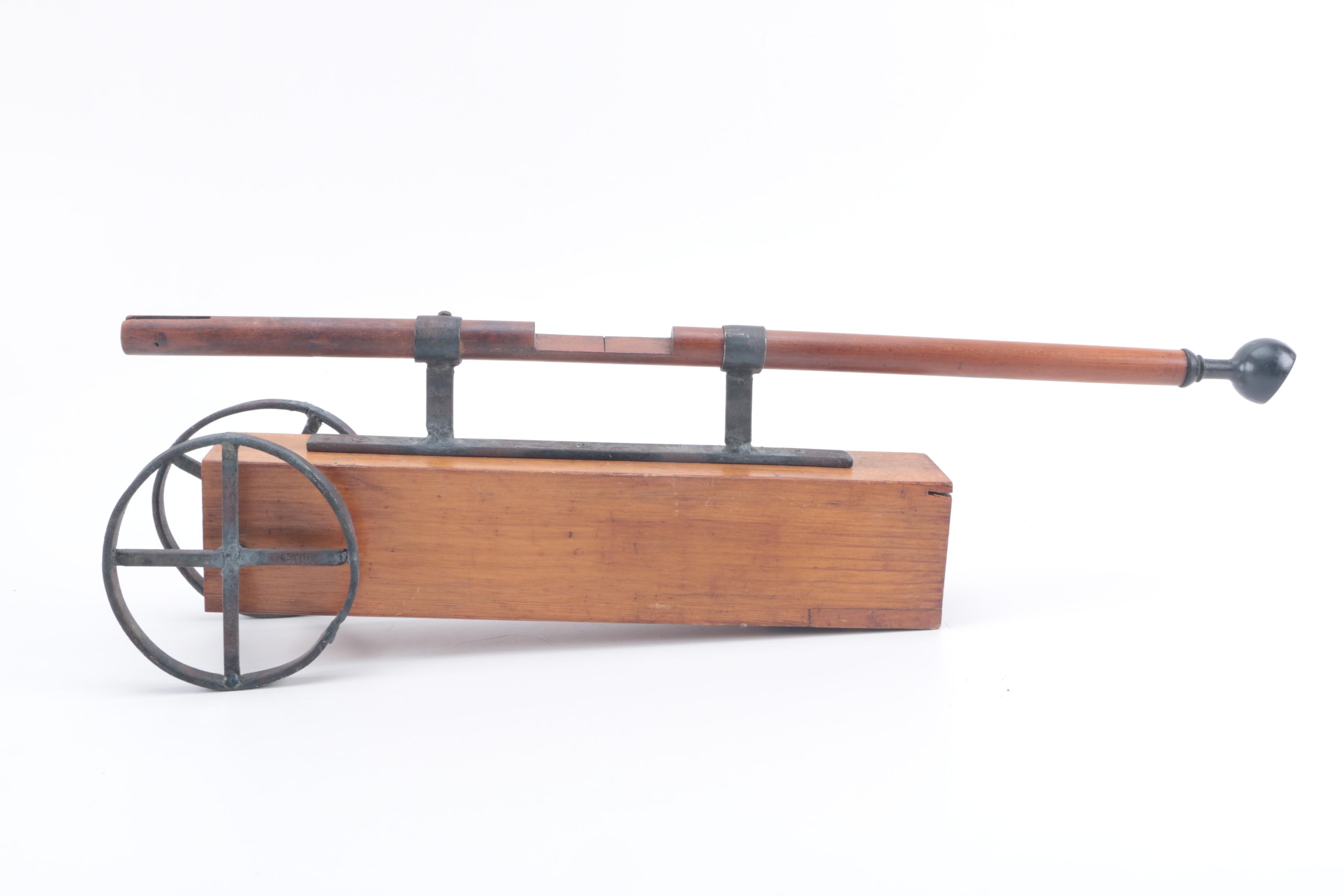 Handmade Two-Wheeled Toy with Reclaimed Wooden Organ Pipe