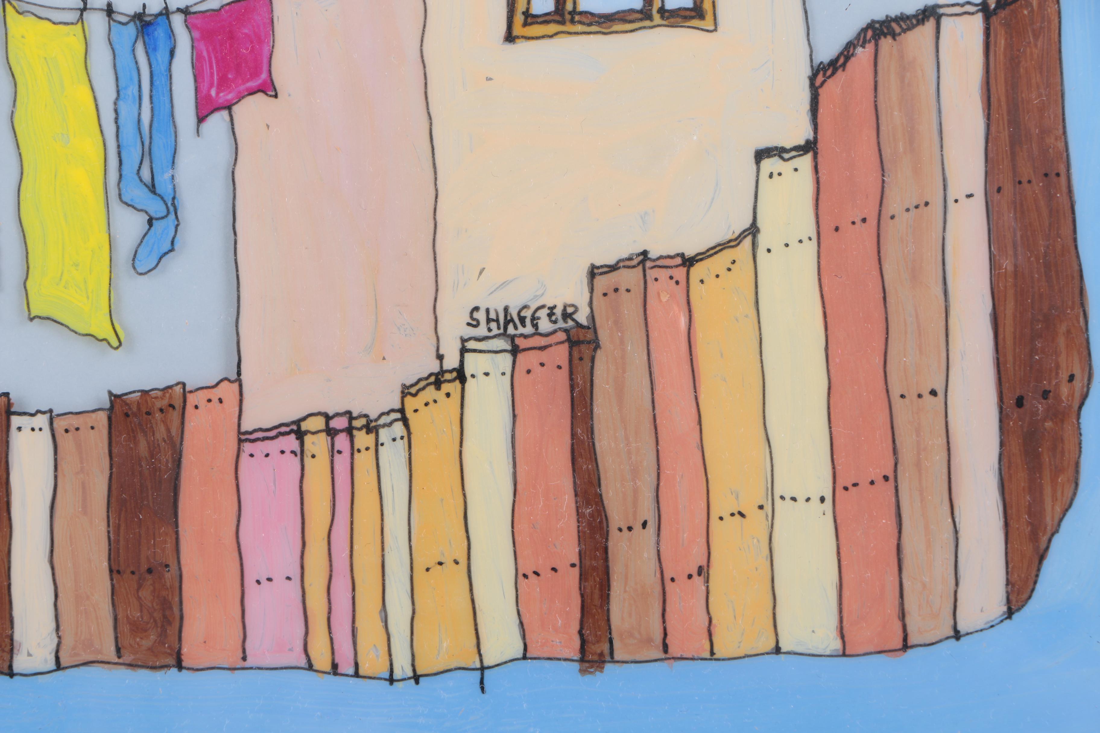 Shaffer Mixed Media on Celluloid Cityscape