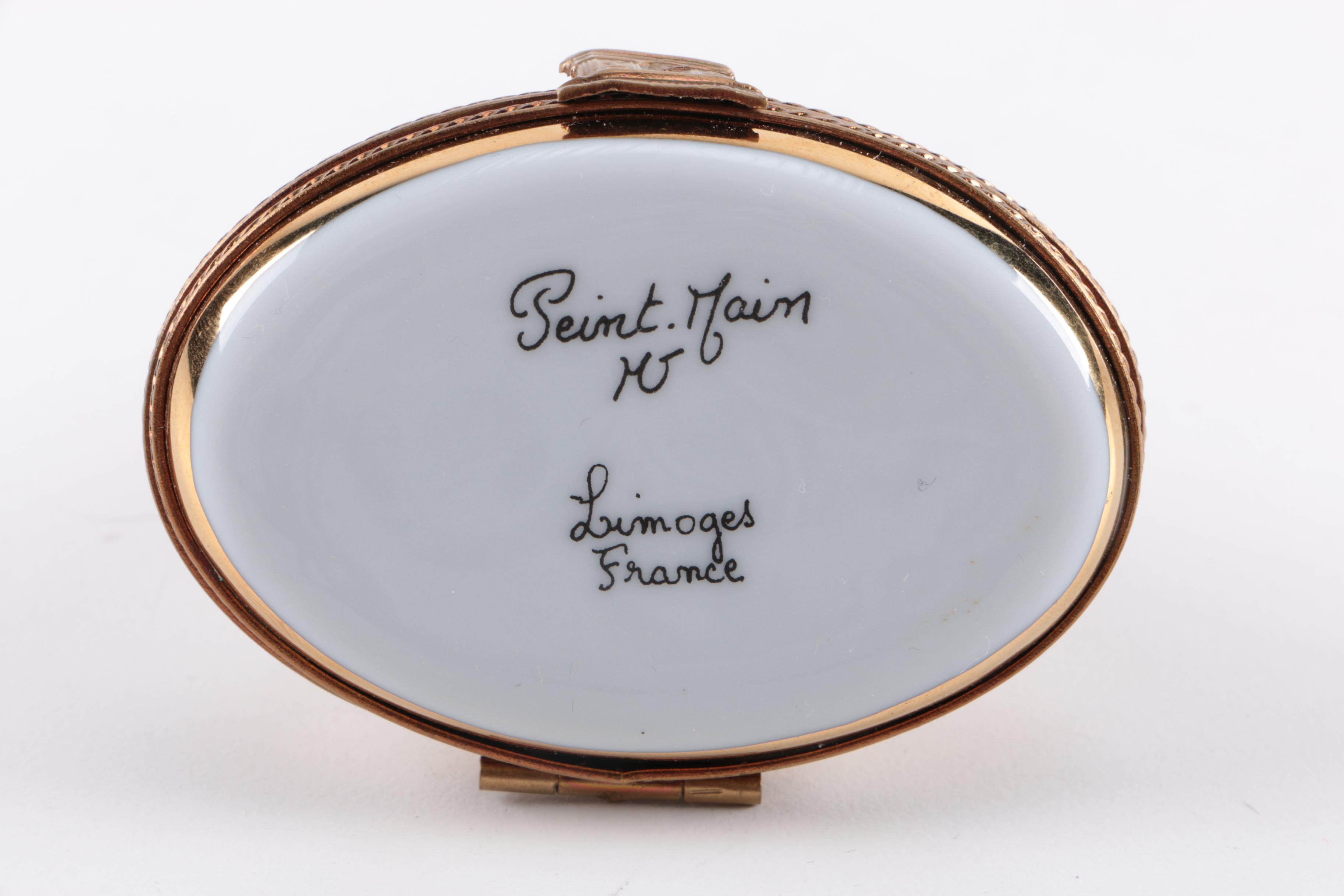 Hand-Painted Limoges Eiffel Tower Box