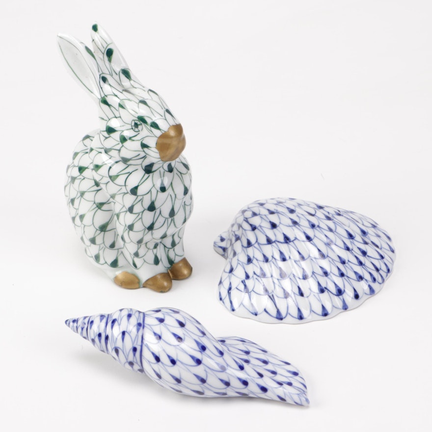 Andrea by Sadek Fishnet-Glazed Porcelain Figurines