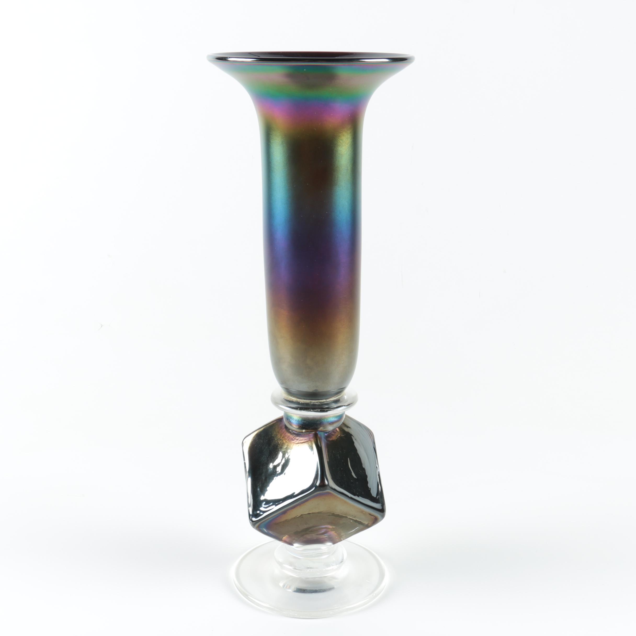 H.A.Thomas Iridescent Glass Vase