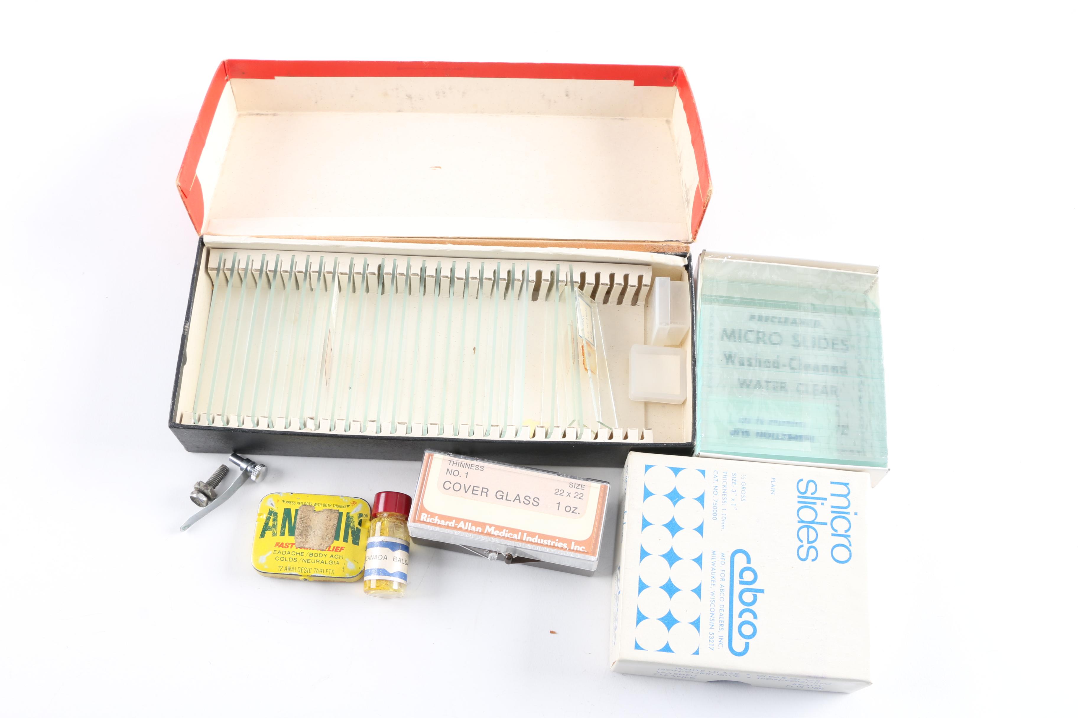 Edmund Microscope with Accessories