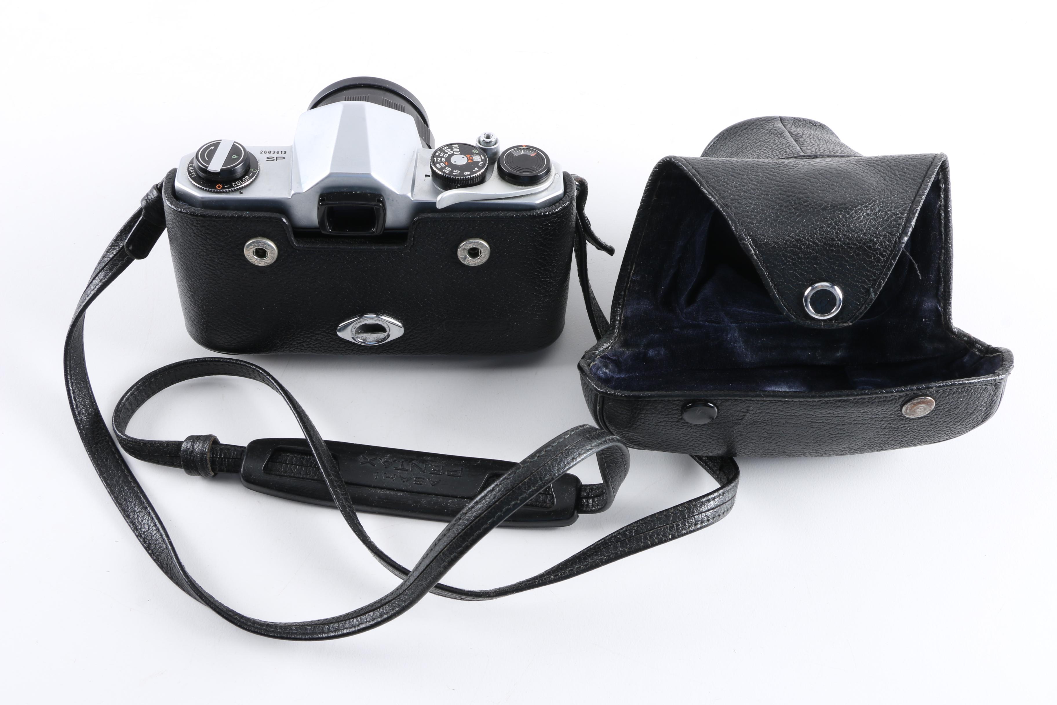 Pentax Asahi Spotmatic Camera And Sunpack Flash