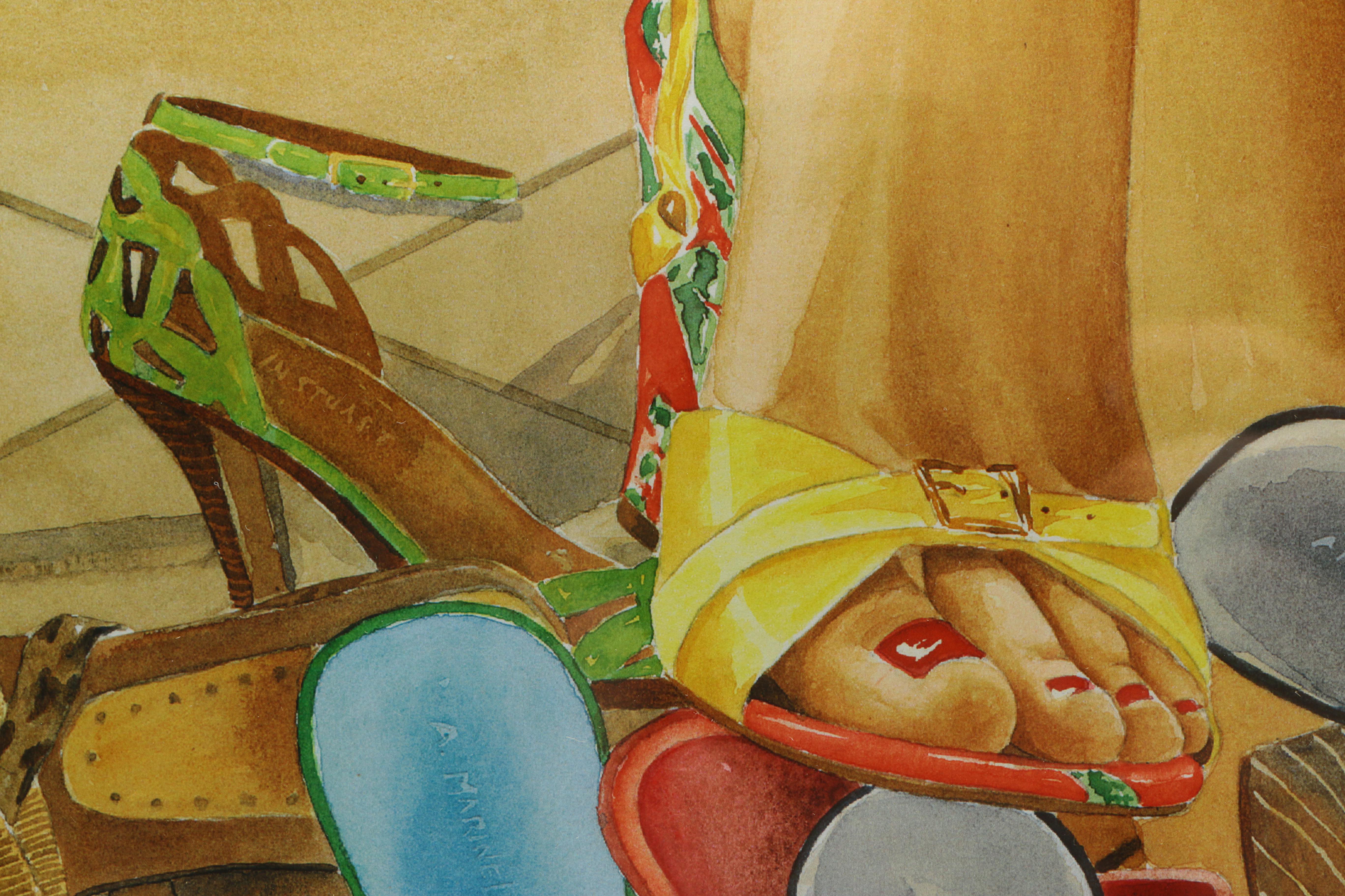 Offset Lithograph After Karen Seamon Watercolor Painting