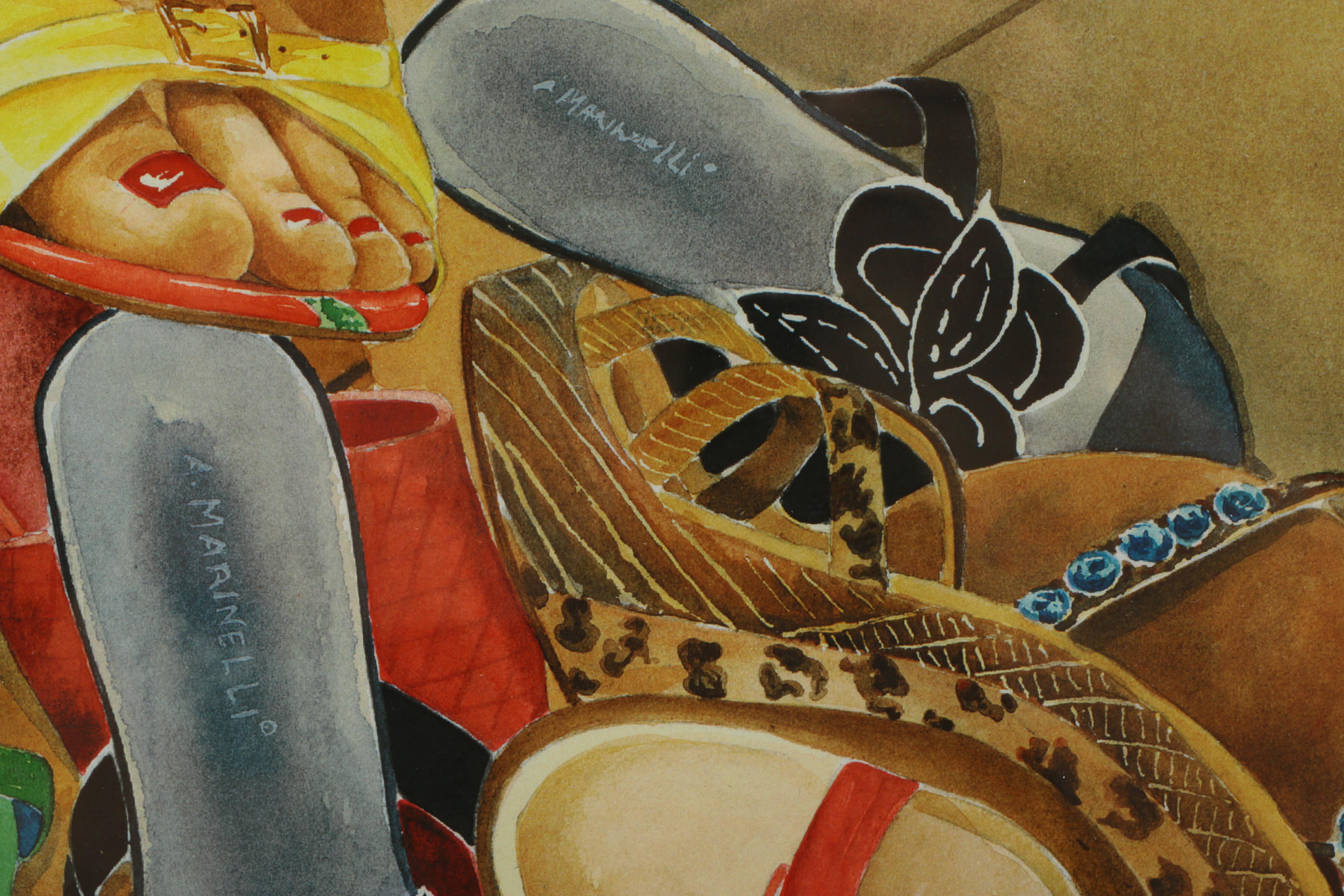 Offset Lithograph After Karen Seamon Watercolor Painting