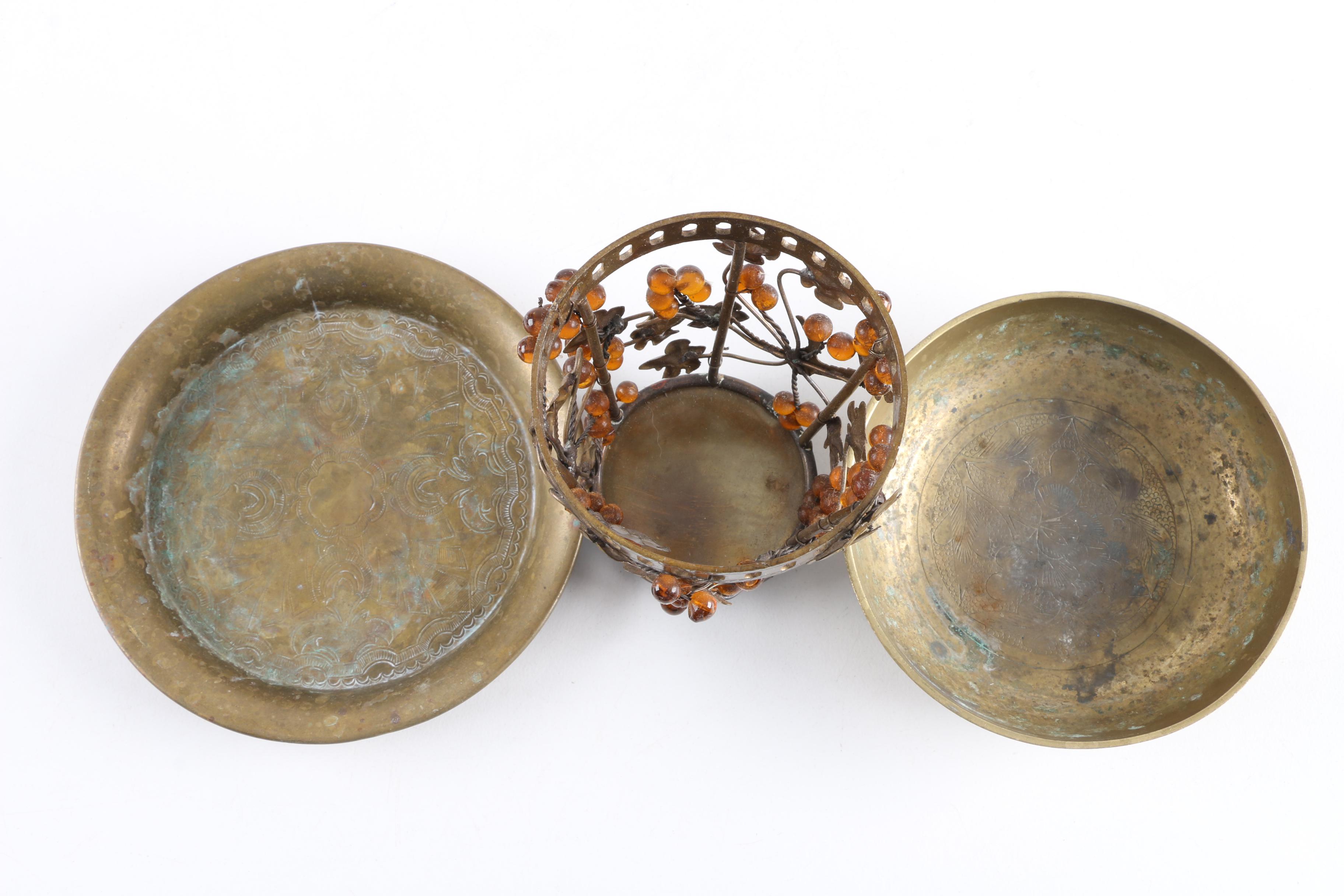 Assortment of Brass and Metal Decor