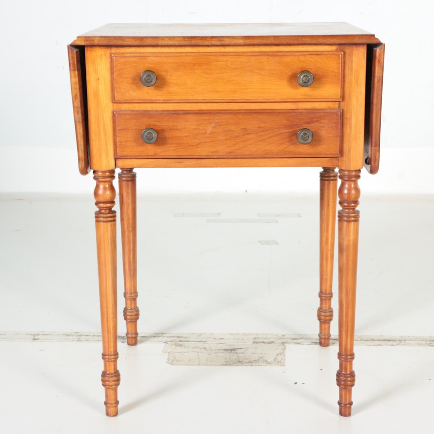 Vintage Drop Leaf Cherry Side Table