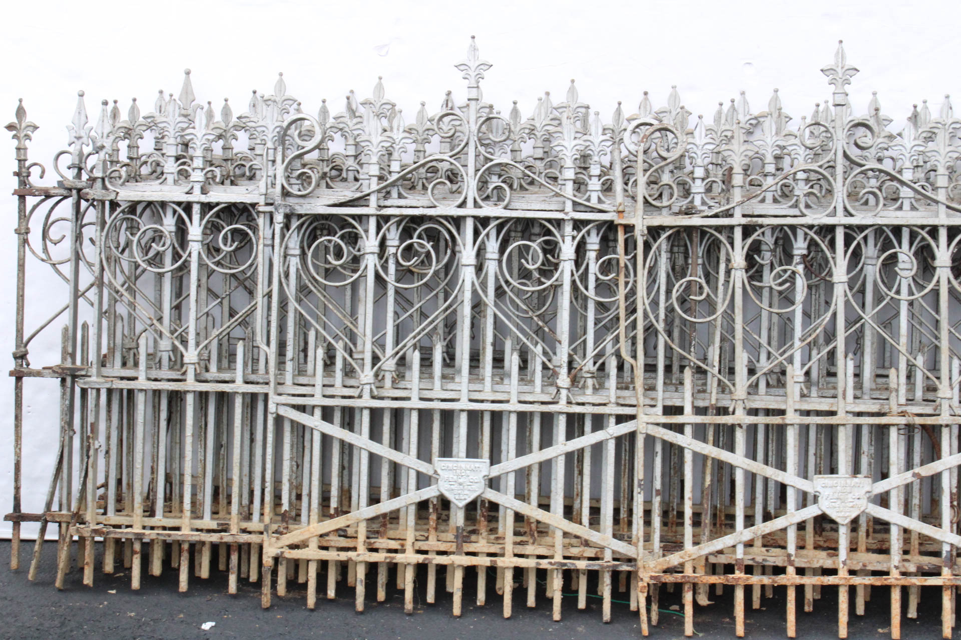 Vintage Cincinnati Iron Fence Co. Wrought Iron Fencing