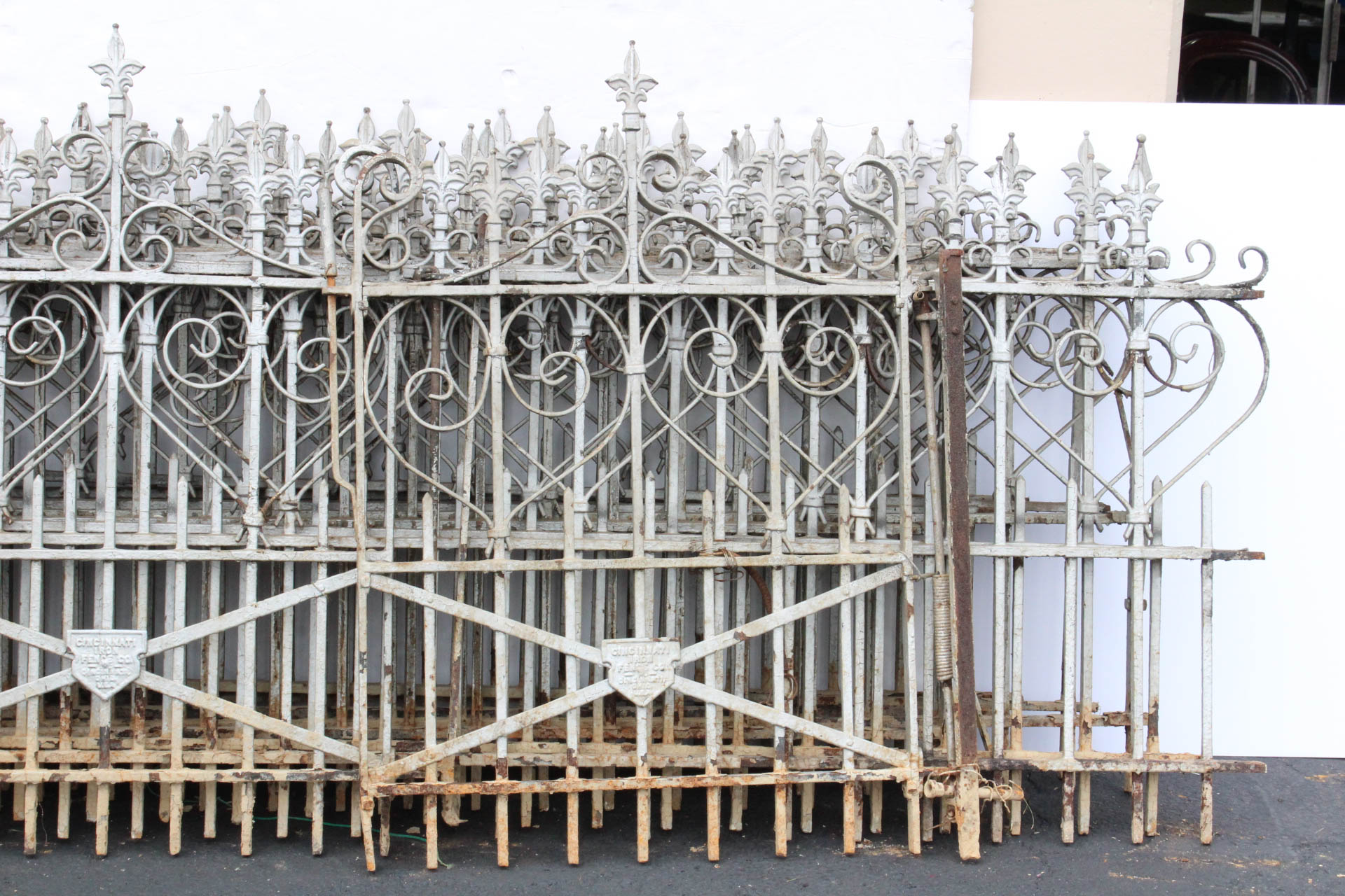 Vintage Cincinnati Iron Fence Co. Wrought Iron Fencing