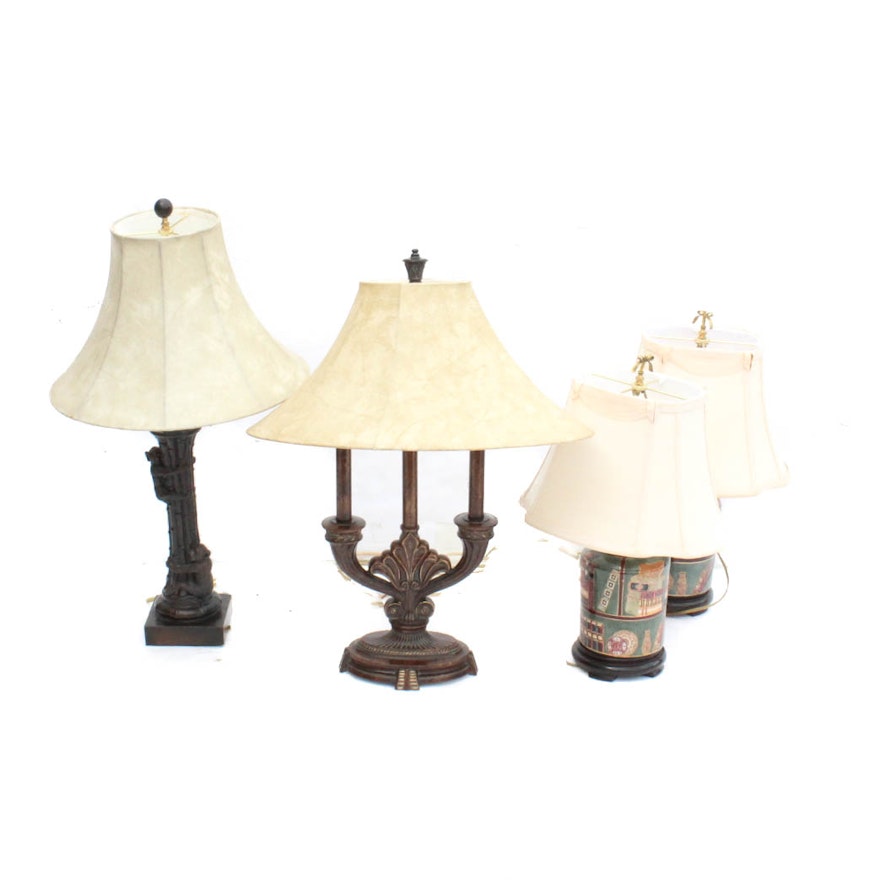 Four Table Lamps