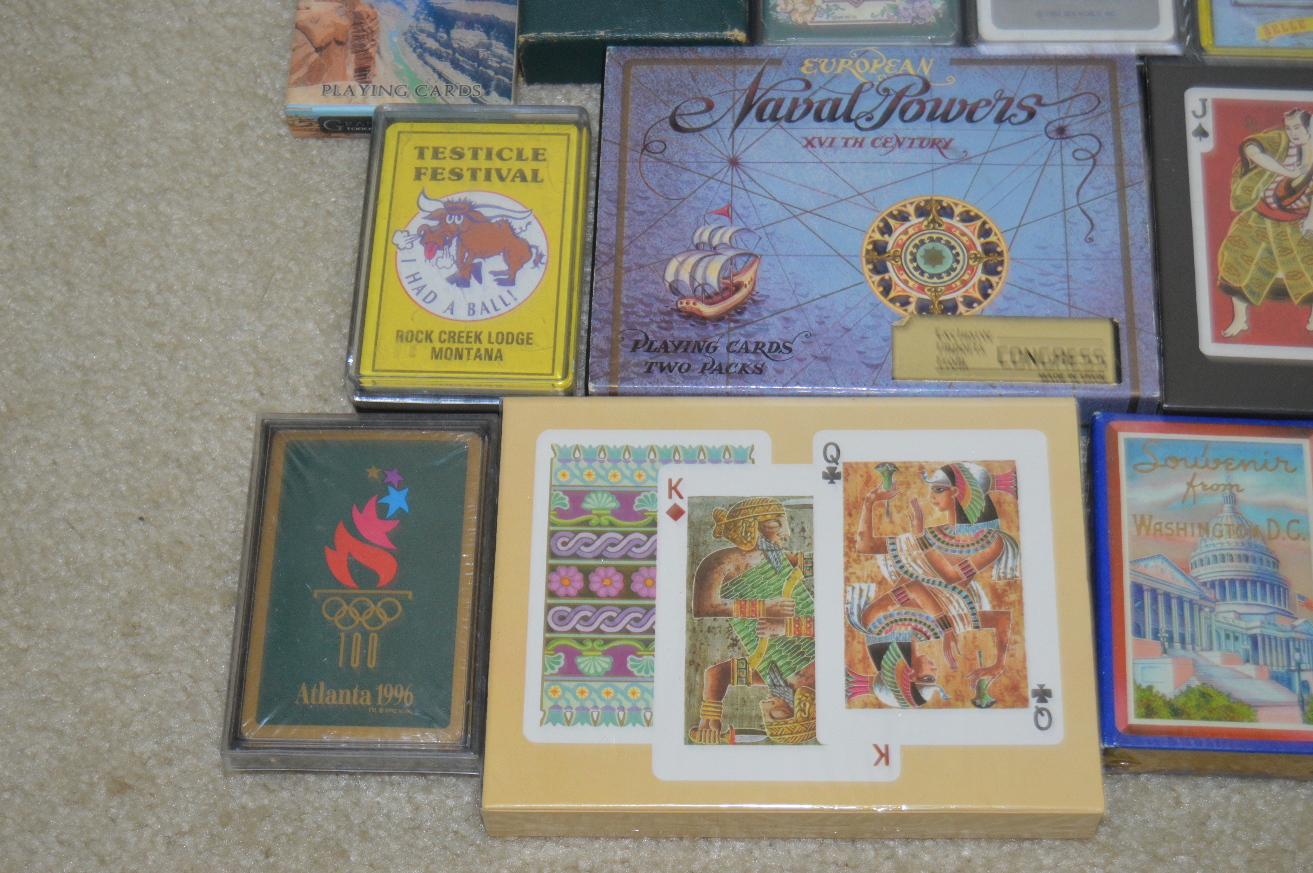 Generous Collection of Vintage Souvenir Playing Cards