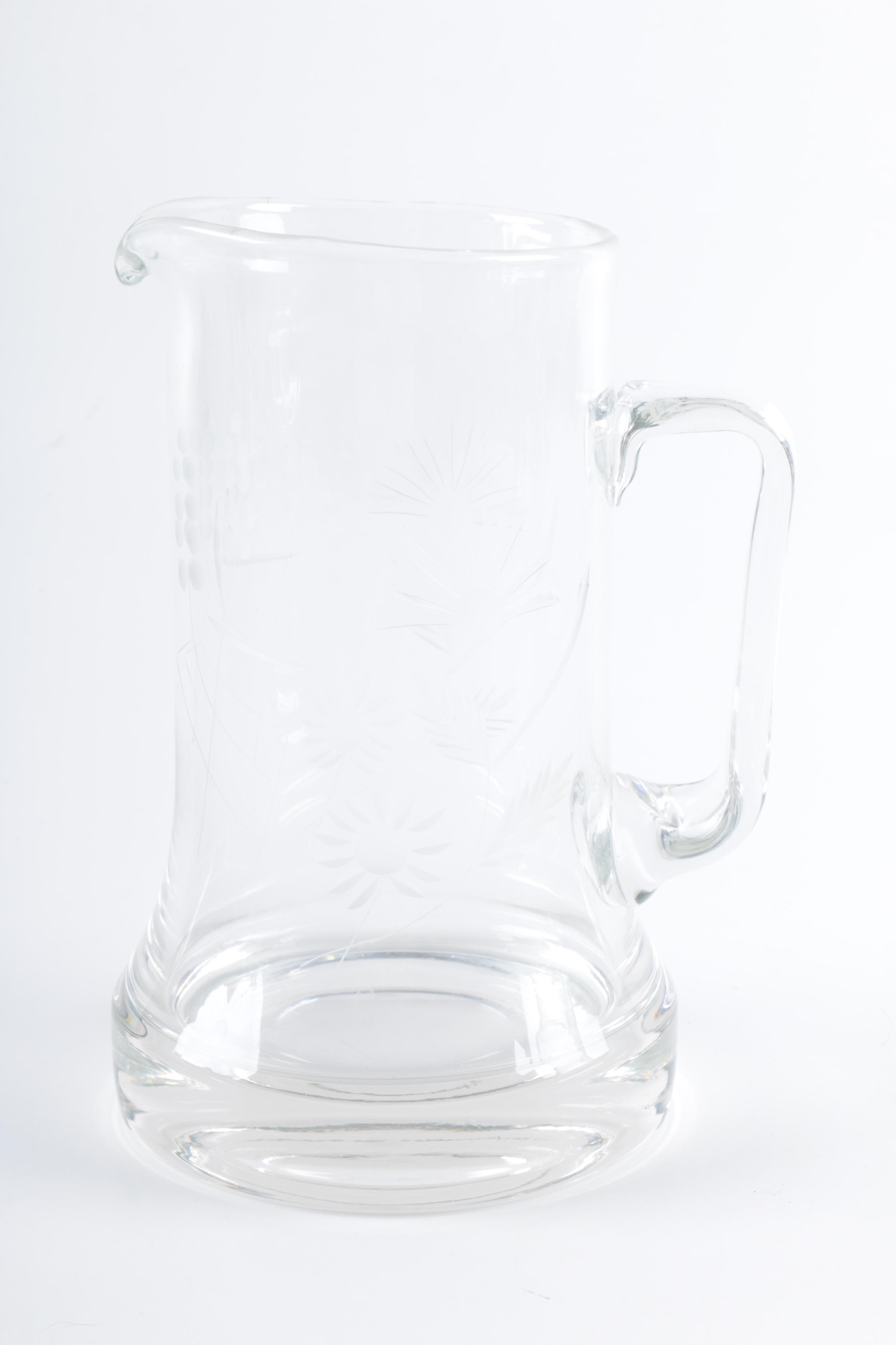 Glass Etched Pitchers