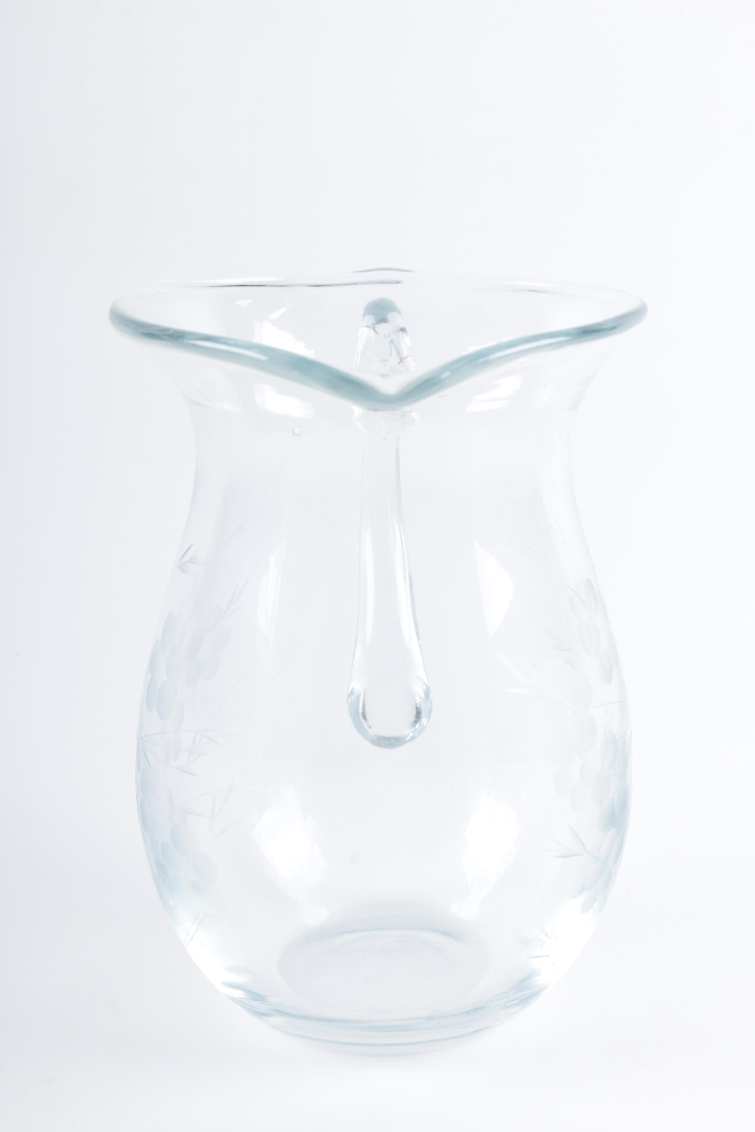 Glass Etched Pitchers