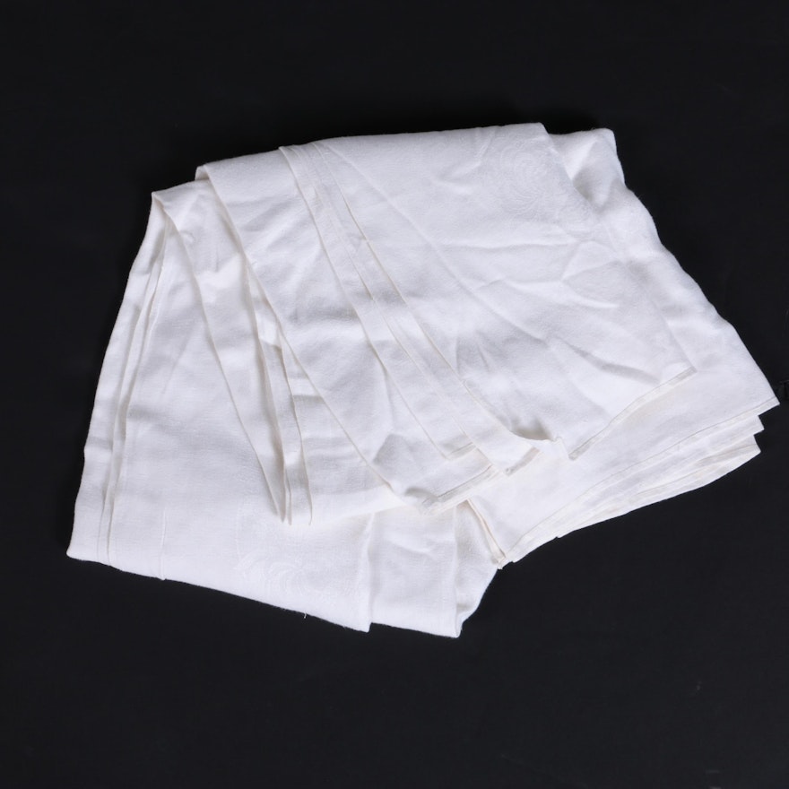 White Linen Tablecloth