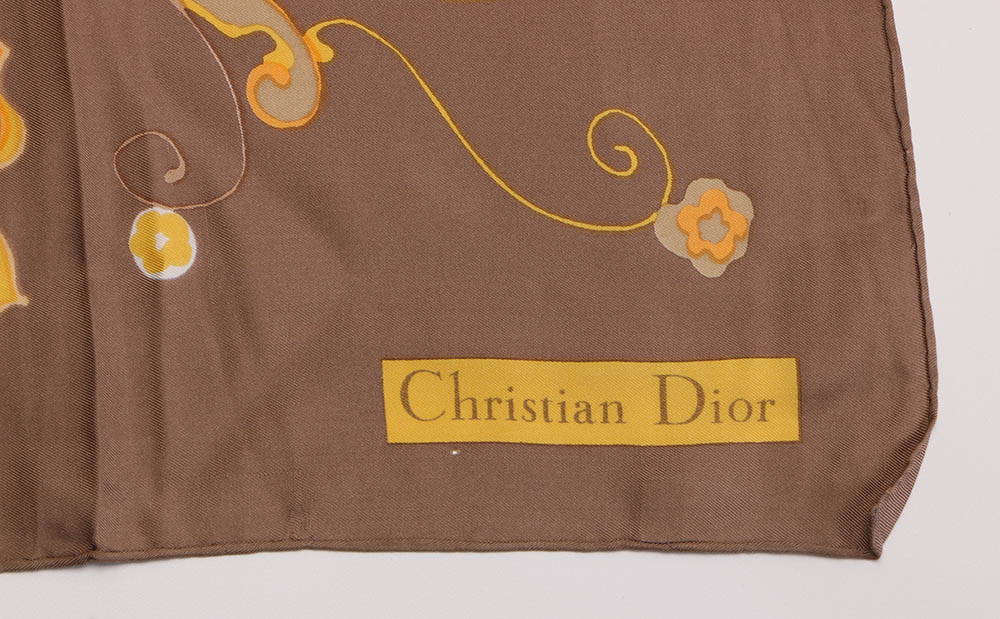 Christian Dior Floral Silk Scarf