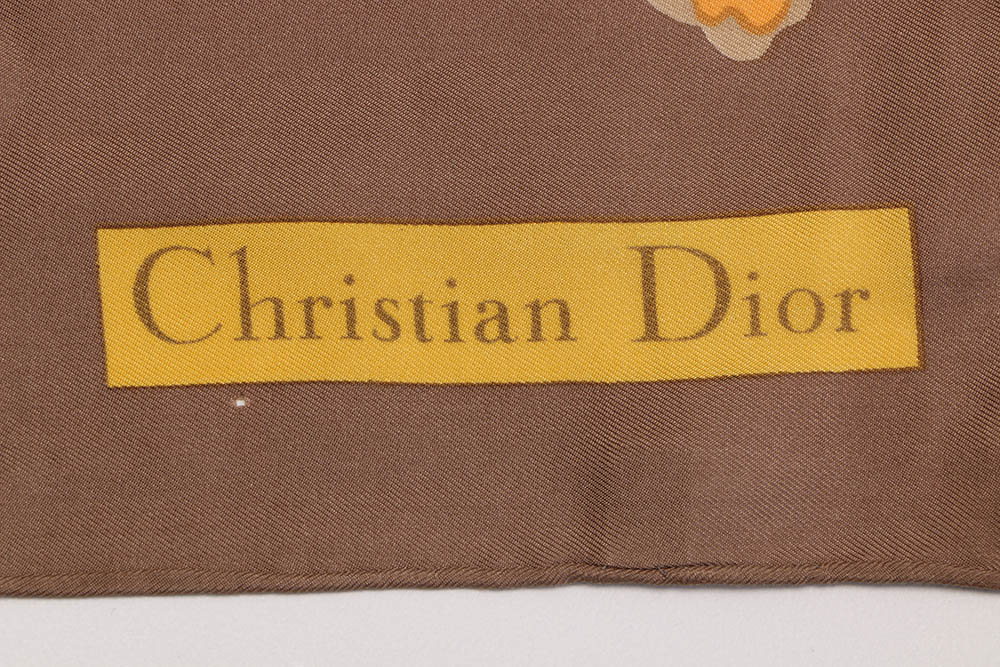 Christian Dior Floral Silk Scarf