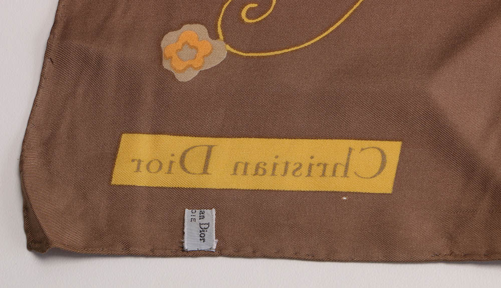 Christian Dior Floral Silk Scarf