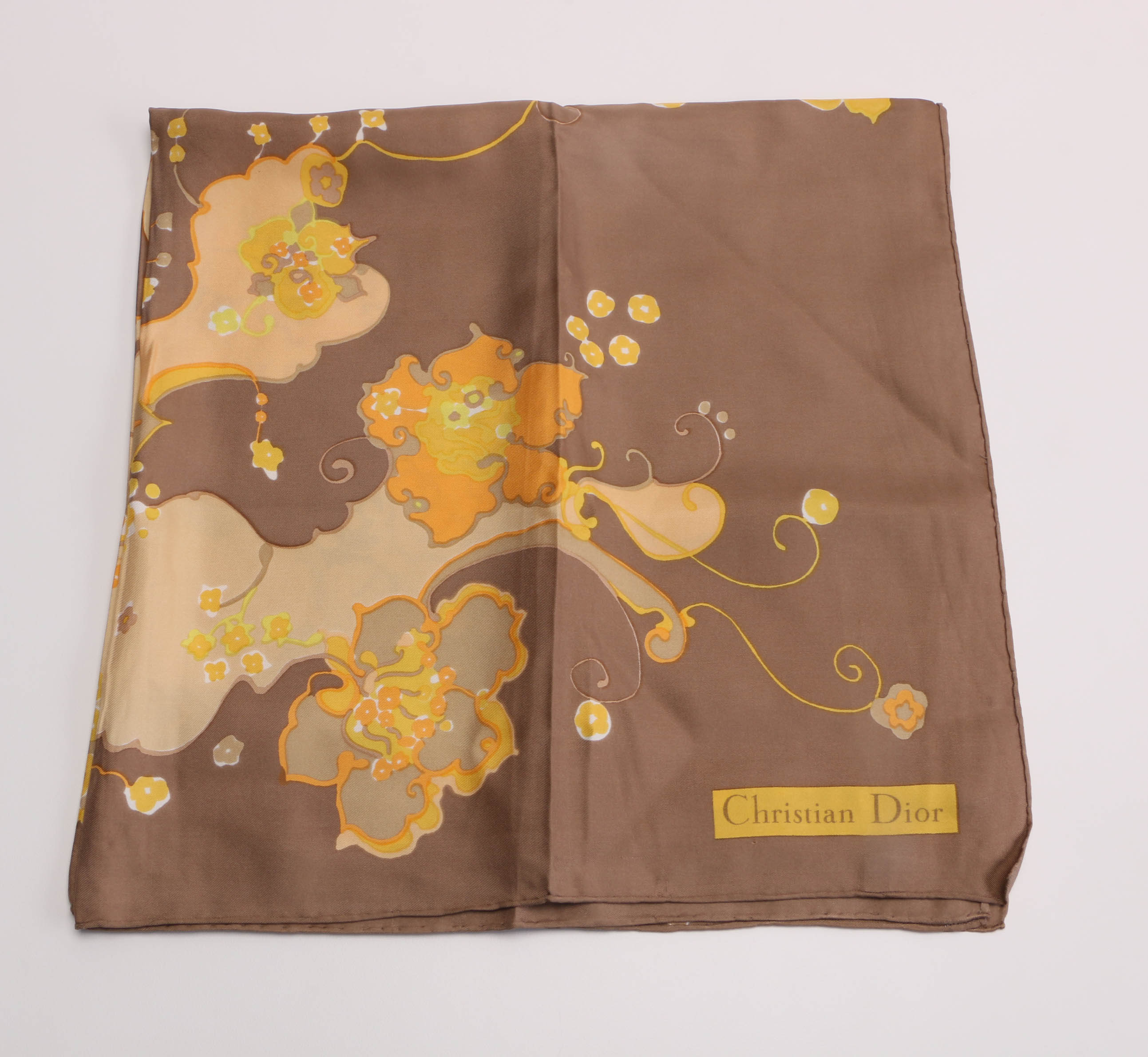 Christian Dior Floral Silk Scarf