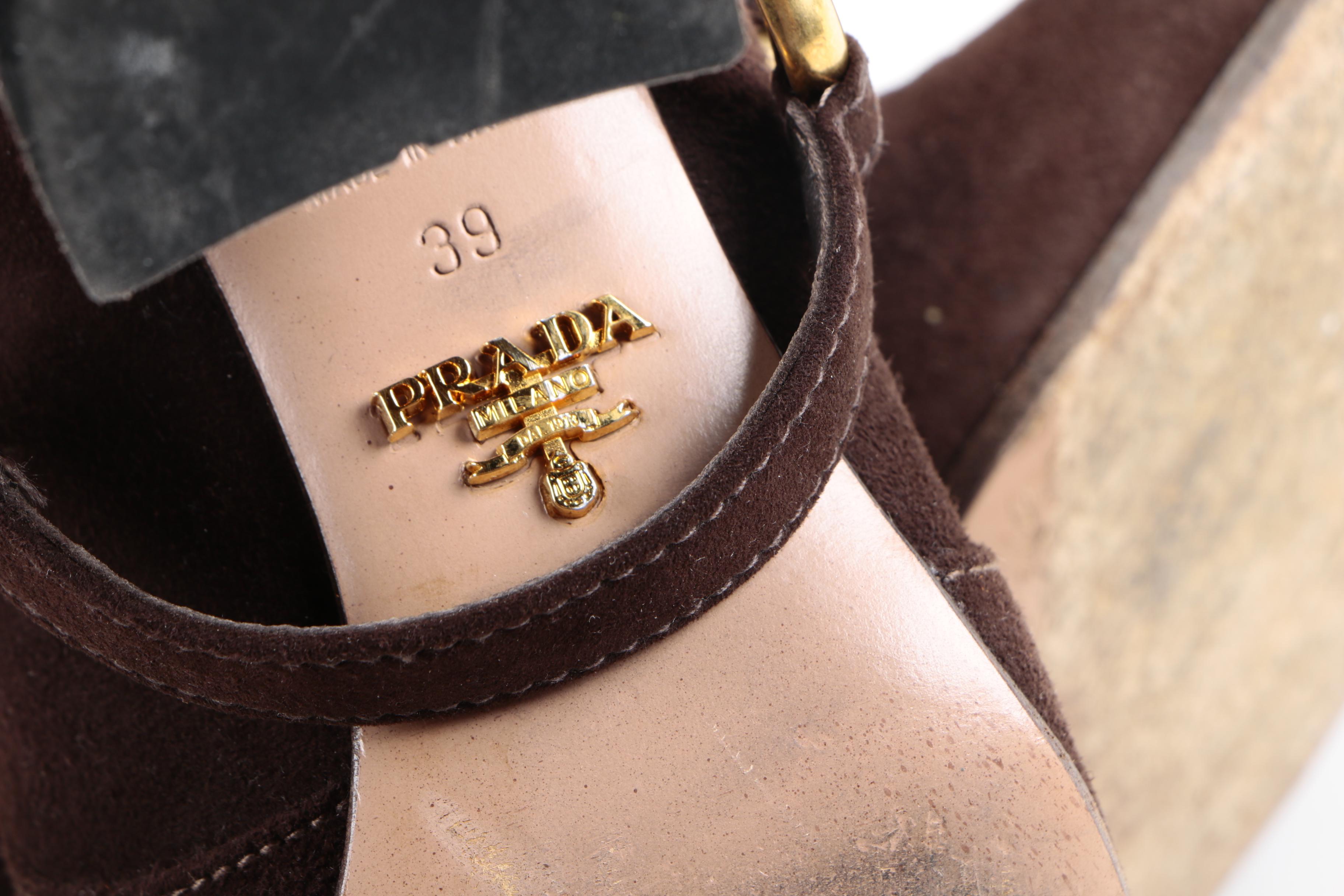 Prada Brown Suede Harness Riding Boots