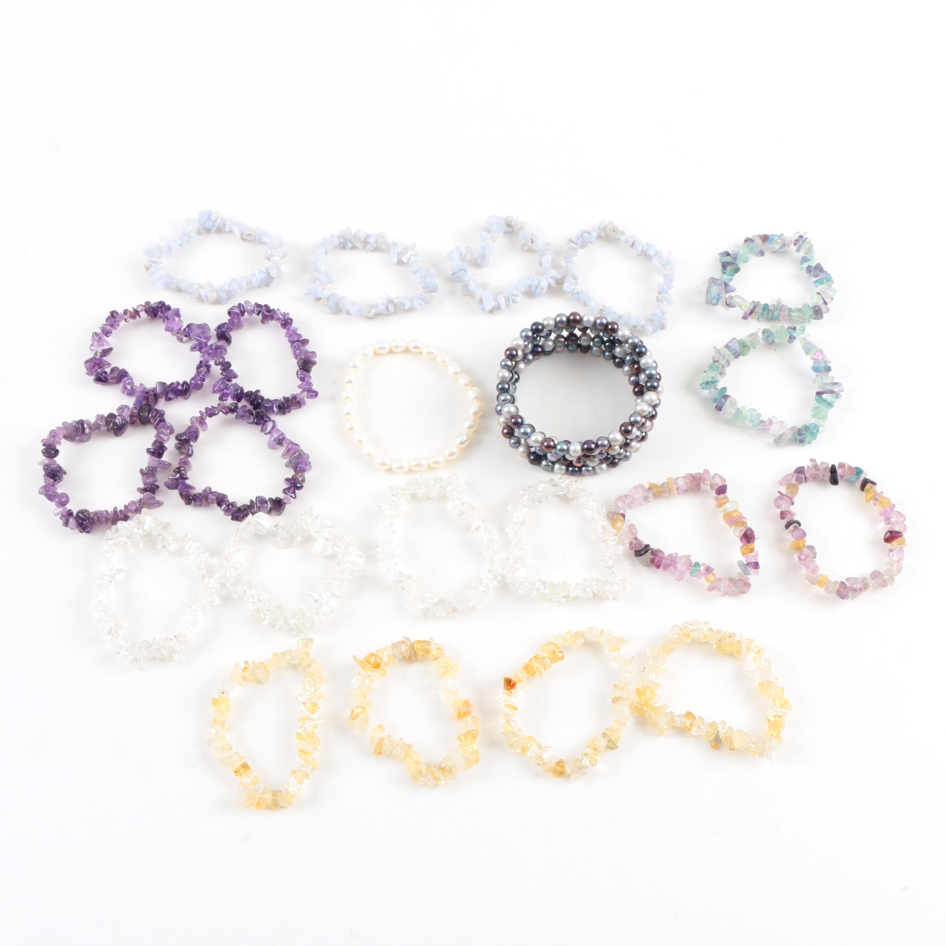 Assortment of Stone Bracelets