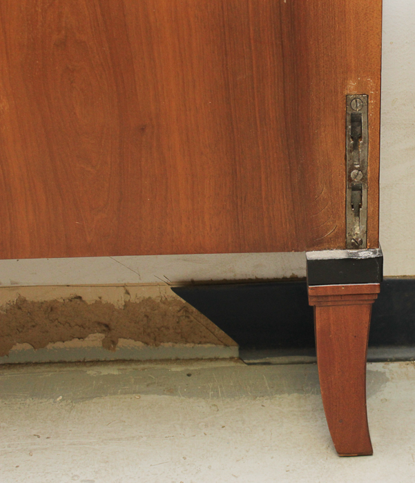 Vintage Art Deco Circassian Walnut Twin Size Bed Frame