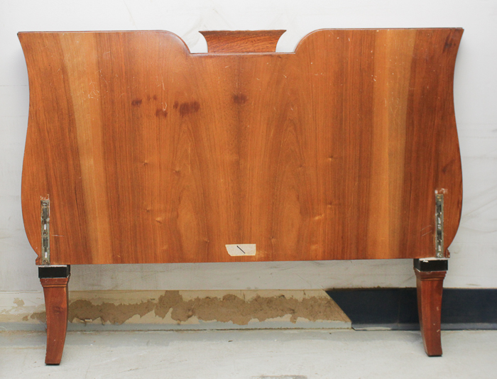 Vintage Art Deco Circassian Walnut Twin Size Bed Frame