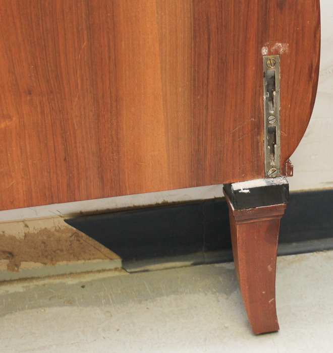 Vintage Art Deco Circassian Walnut Twin Size Bed Frame