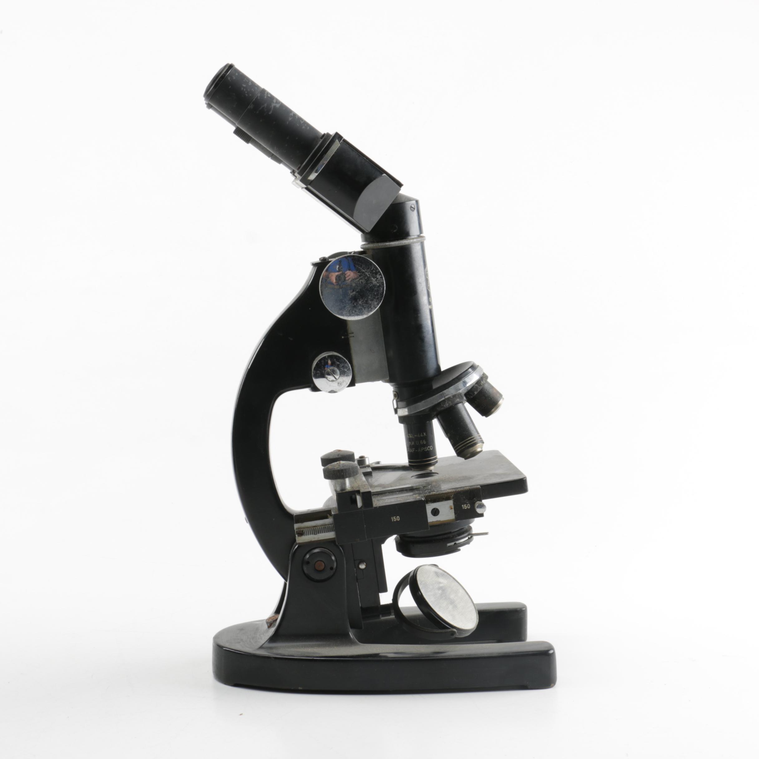 Graf Apsco Black Microscope in Box